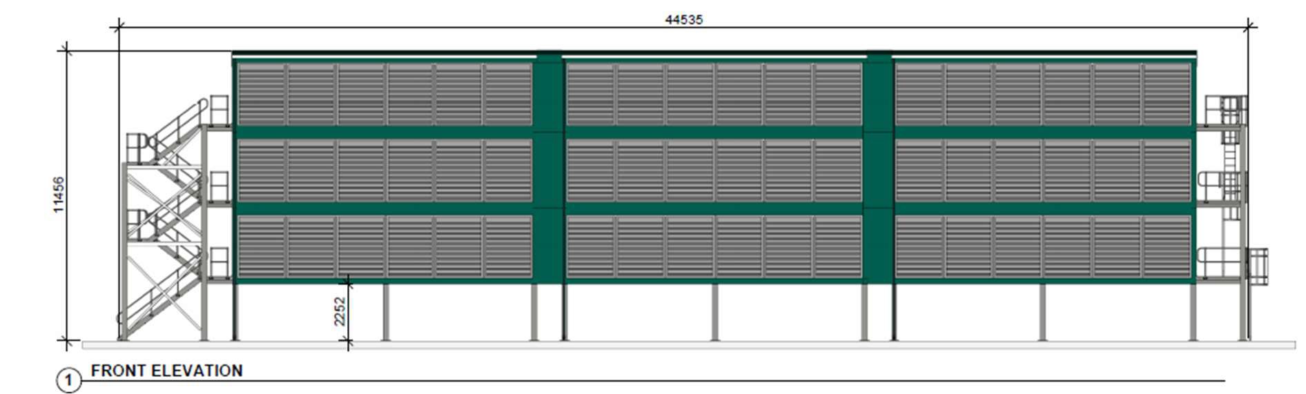 Configuration of nine capture containers with electrodialysis unit and buffer